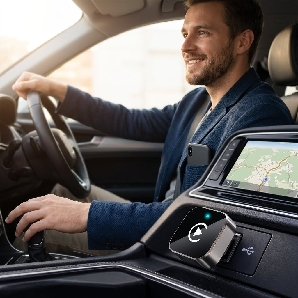 Adaptador Android Auto y CarPlay inalámbrico: arranca y se conecta solo